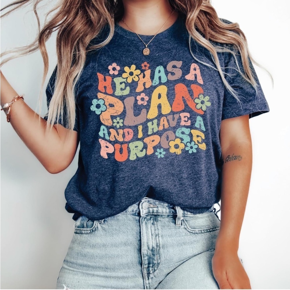 He Has A Plan | Graphic Christian T-Shirt | Faith-Based Apparel Shirt